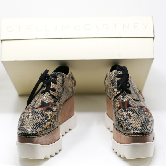 Stella Mccartney Elyse Faux Snake&Leopard Oxfords - Picture 2 of 5